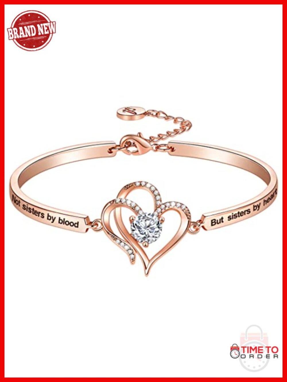 Sister Heart Bangle Bracelet Best Friend Gift Engraved Metal
